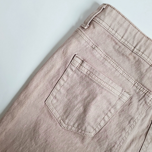 80's 90's DG2 by Diane Gilman, Beautiful Vintage Pull On Beige Jeans , Size M - Picture 10 of 16